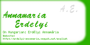 annamaria erdelyi business card