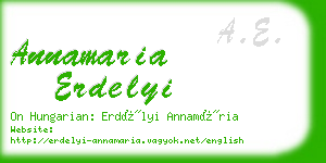 annamaria erdelyi business card